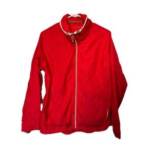 Sunice Golf Jacket Womens Sz M Red Full Zip Windstopper Lite Packable Softshell